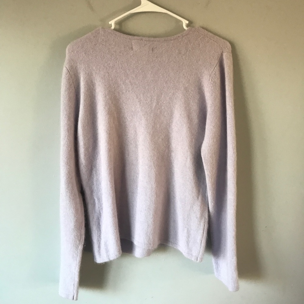 Style & Co purple angora rabbit  blend sweater - Picture 4 of 5